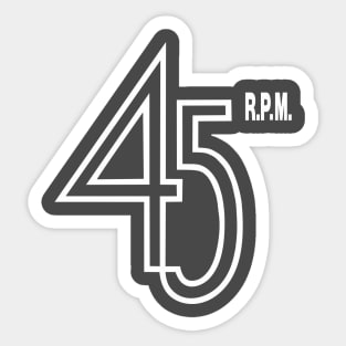 45 RPM Sticker